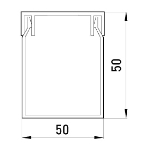Короб пластиковый перфорированный 50х50мм, 2м, e.trunking.perf.stand.50.50 Enext s13033009