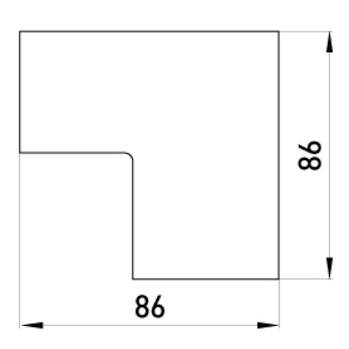 Внутренний угол для короба 60х60мм, e.trunking.blend.in.stand.60.60 Enext s4033016