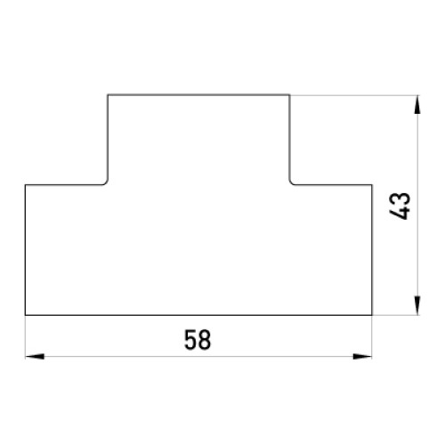 Т-соединитель для короба 25х25мм, e.trunking.t.channel.stand.25.25 Enext s5033015