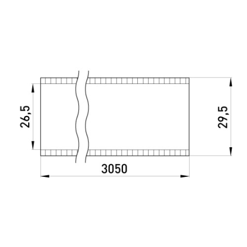 Труба металлическая без резьбы, 3.05м, e.industrial.pipe.1' Enext i0380003