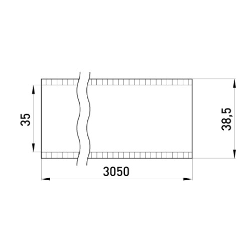 Труба металлическая без резьбы, 3.05м, e.industrial.pipe.1-1/4' Enext i0380004