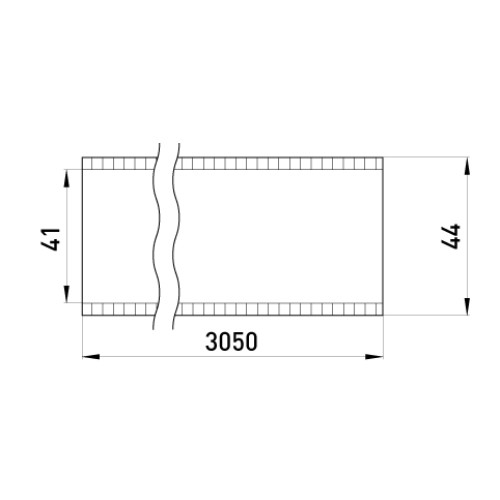 Труба металлическая без резьбы, 3.05м, e.industrial.pipe.1-1/2' Enext i0380005