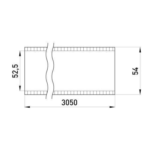Труба металлическая без резьбы, 3.05м, e.industrial.pipe.2' Enext i0380006