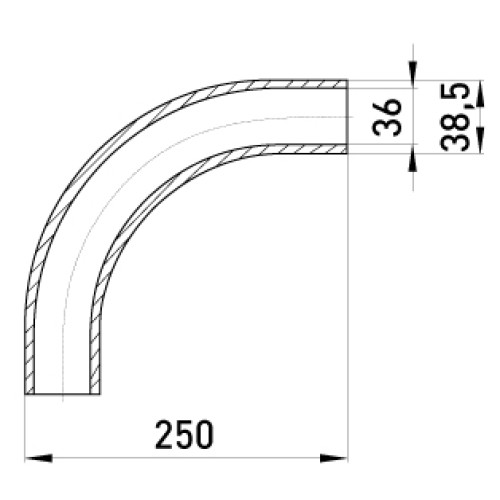 Угловой разъем металлический без резьбы, 90 град., e.industrial.pipe.angle.1-1/4" Enext i0400004