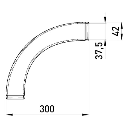 Угловой металлический соединитель 90 град. с резьбой, e.industrial.pipe.thread.angle.1-1/4" Enext i0390004