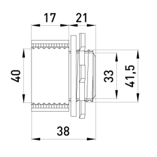Ввод металлический резьбовой, e.industrial.pipe.thread.dir.1-1/4" Enext i0580004