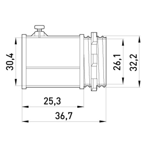 Ввод металлический винтовой, e.industrial.pipe.dir.screw.1" Enext i0460003