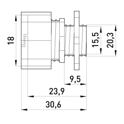 Ввод металлический цанговый, e.industrial.pipe.dir.collet.1/2" Enext i0450001