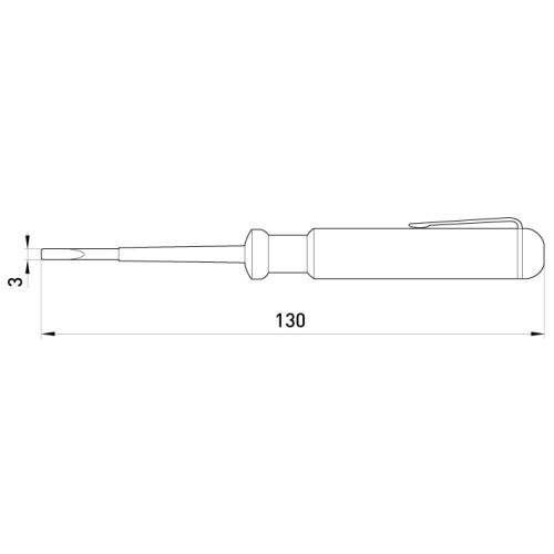 Индикатор 130х3 прямой шлиц АС100-500В, e.tool.test01 Enext t001101