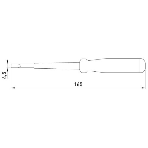 Индикатор-отвертка 165х4,5 прямой шлиц АС100-500В, e.tool.test05 Enext t001105