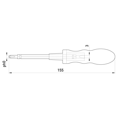 Индикатор-отвертка 190х4,5хph1 прямой+крестовый АС100-500В, e.tool.test07 Enext t001107