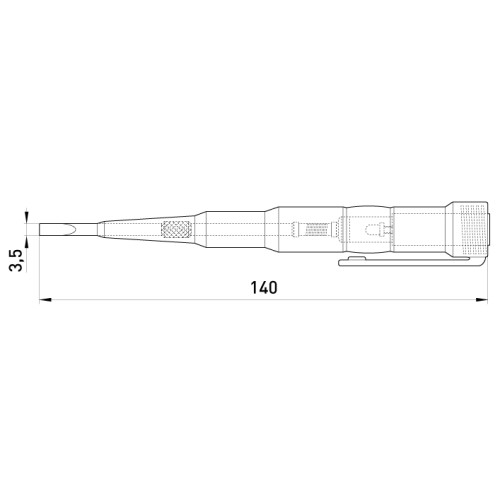 Индикатор-тестер 140х3,5 прямой шлиц АС/DC70-250В, e.tool.test08 Enext t001108