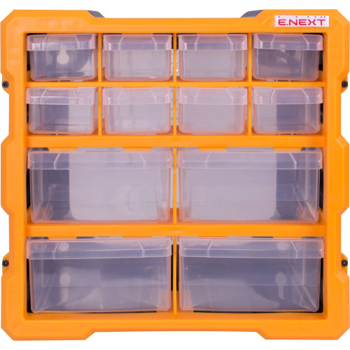 Органайзер пластиковый, 12-секционный 267х157х262мм, e.toolbox.pro.19 Enext t011019
