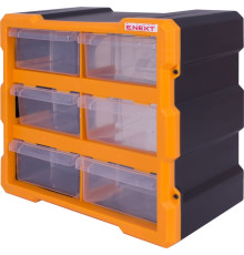 Органайзер пластиковый, 6-секционный 267х157х262мм, e.toolbox.pro.20 Enext