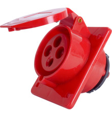 Силовая встраиваемая розетка 4п., 380В, 32А, e.socket.pro.4.32.wall Enext