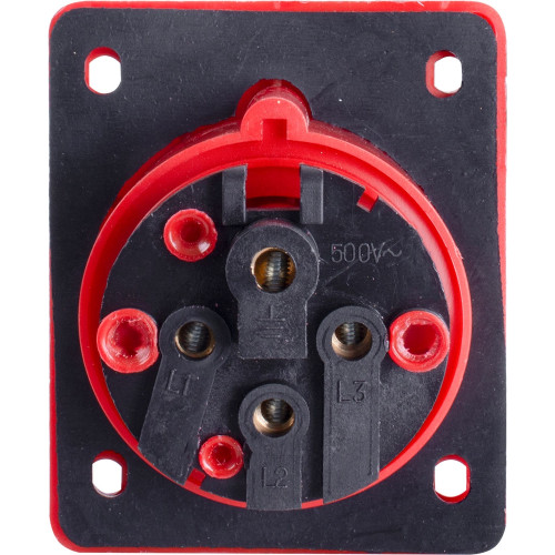 Силовая встраиваемая розетка 4п., 380В, 32А, e.socket.pro.4.32.wall Enext p012013