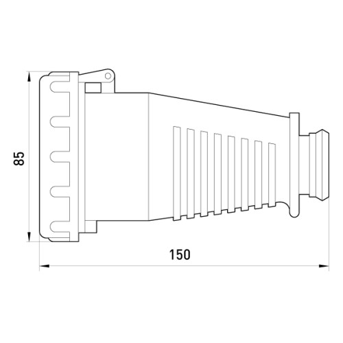 Силовая розетка переносная 3Р+N+Z, 400В, 16А, IP67, Tarel 2626-337