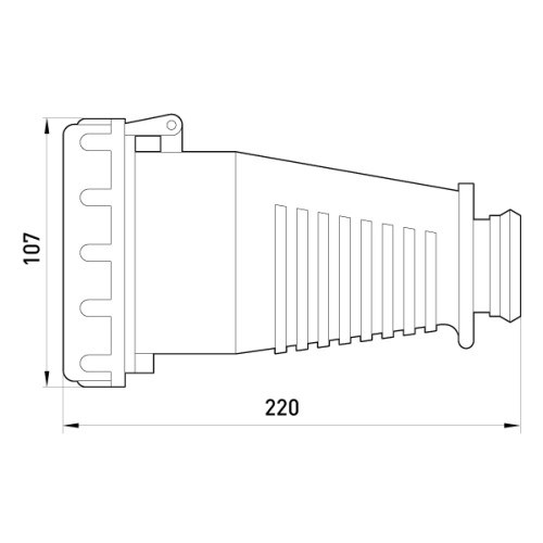 Силовая розетка переносная 3Р+N+Z, 400В, 63А, IP67, Tarel 2666-337