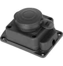 Розетка одинарная с защитной крышкой каучуковая с заземлением, 16А, e.socket.rubber.029.1.16 Enext