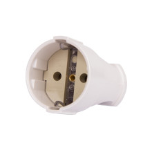 Розетка переносная с заземлением, 16А белая, e.socket.003.16.white Enext