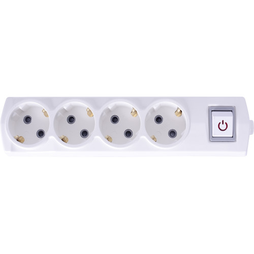 Колодка 4 гнезда, с заземлением, с выключателем, etes.4.zs Enext s042106