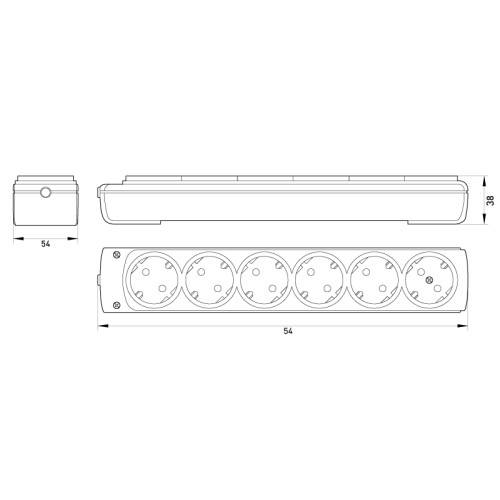 Колодка 6 гнезд, с заземления, etes.6.z Enext s042104