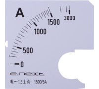 Шкала для амперметра щитового АС 1500А 72х72мм, e.meter72.a1500.scale Enext