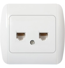 Розетка компьютерная двойная с рамкой, e.install.stand.819С2 Enext