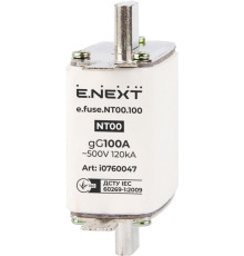 Предохранитель плавкий габарит 00, 100А, e.fuse.NT00.100 Enext