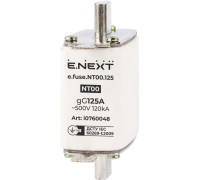 Предохранитель плавкий габарит 00, 125А, e.fuse.NT00.125 Enext