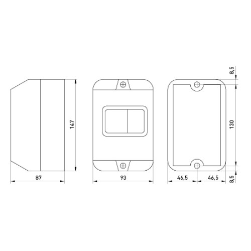 Корпус пластиковый e.mp.pro.box с кнопкой Стоп, IP54 Enext p004036