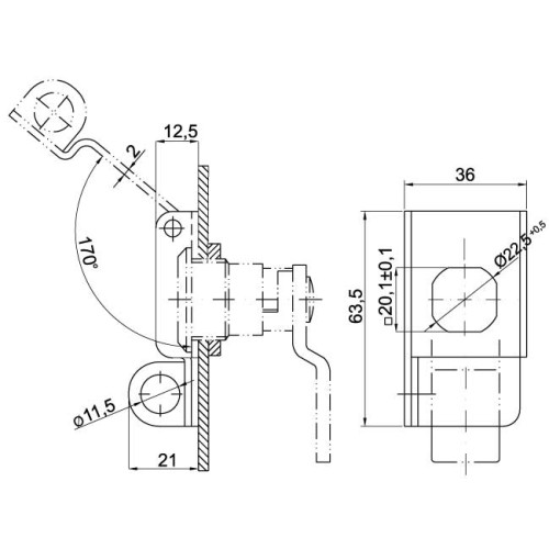 Устройство для блокировки замка, e.lock.07 Enext s053107