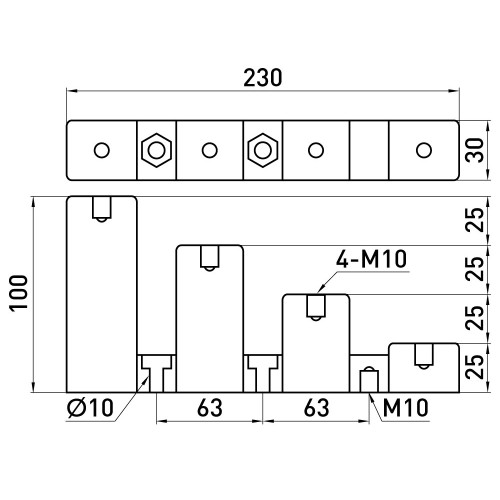 Изолятор ступенчатый 900A, e.step.cj4-40 Enext s054105