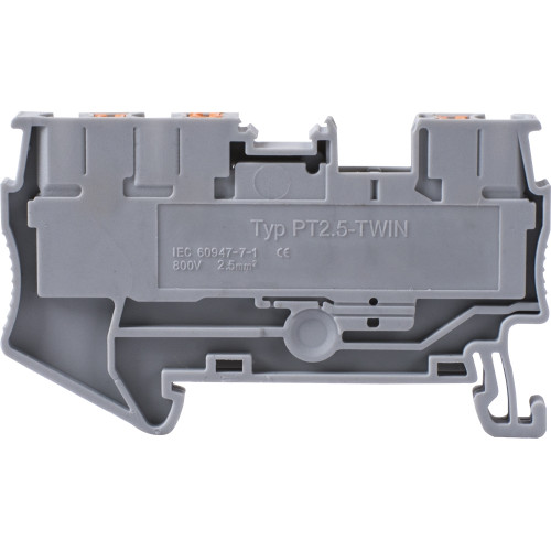 Клеммная колодка наборная на DIN-рейку 3 контакта, e.tc.din.spring.2,5.1-2 Enext s070008