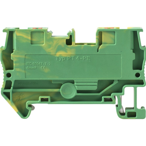 Наборная клеммная колодка заземления на DIN-рейке, e.tc.z.din.spring.4 Enext s070014