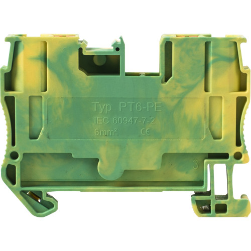 Наборная клеммная колодка заземления на DIN-рейке, e.tc.z.din.spring.6 Enext s070015