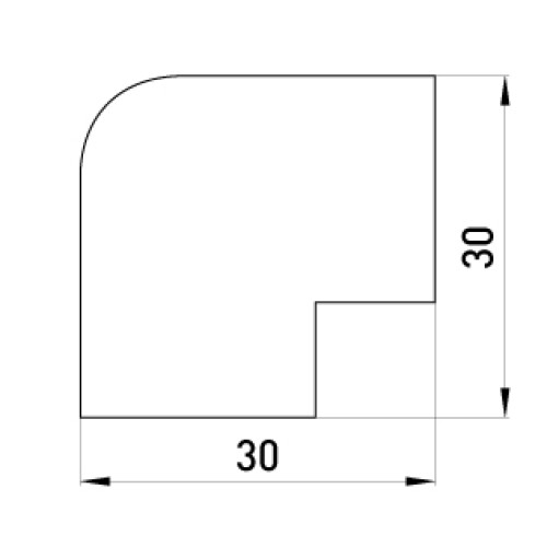 Наружный угол для короба 40х16мм, e.trunking.blend.out.stand.40.16 Enext s2033005