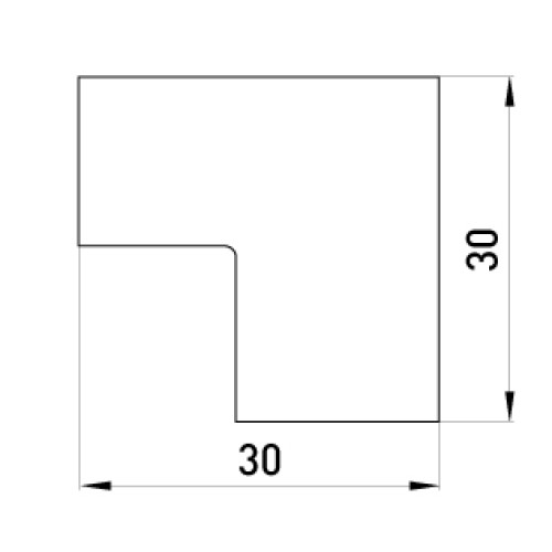 Внутренний угол для короба 16х16мм, e.trunking.blend.in.stand.16.16 Enext s4033002