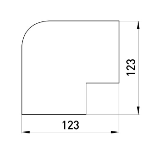 Плоский угол для короба 100х40мм, e.trunking.blend.angle.stand.100.40 Enext s3033010