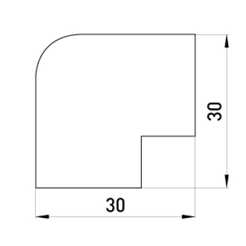 Плоский угол для короба 15х10мм, e.trunking.blend.angle.stand.15.10 Enext s3033001