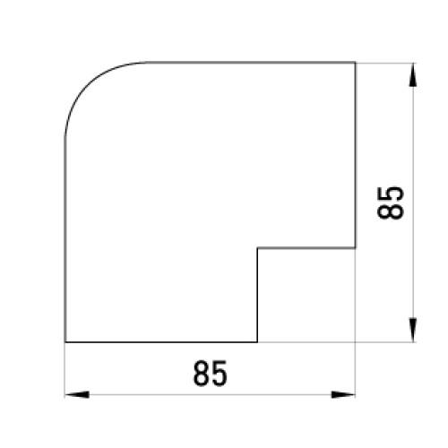 Плоский угол для короба 60х40мм, e.trunking.blend.angle.stand.60.40 Enext s3033008