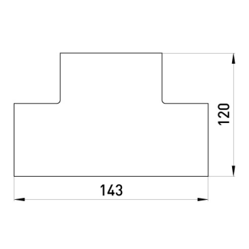 Т-соединитель для короба 100х40мм, e.trunking.t.channel.stand.100.40 Enext s5033010