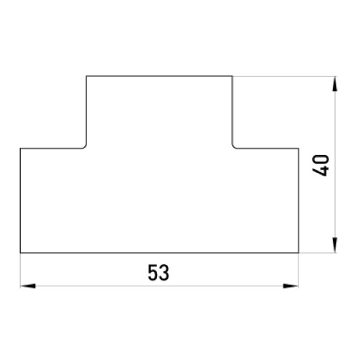 Т-соединитель для короба 40х16мм, e.trunking.t.channel.stand.40.16 Enext s5033005