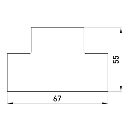 Т-соединитель для короба 40х25мм, e.trunking.t.channel.stand.40.25 Enext s5033006