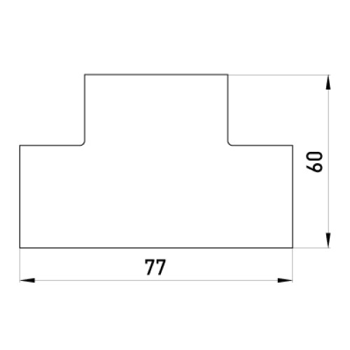 Т-соединитель для короба 40х40мм, e.trunking.t.channel.stand.40.40 Enext s5033007