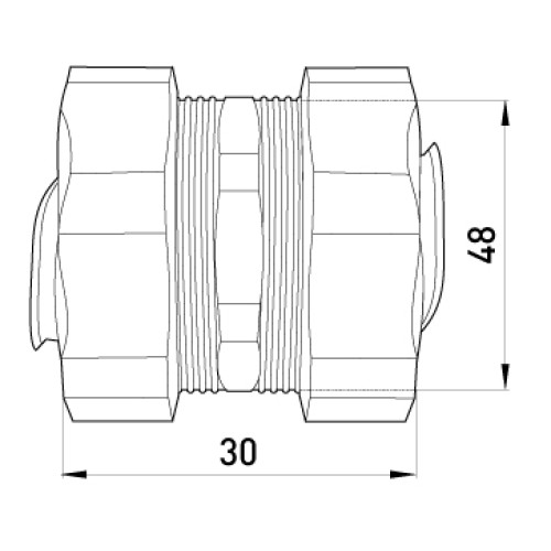 Соединитель для металлорукава 32мм(1.1/4"), e.met.connect.stand.sldx.32 Enext s044004