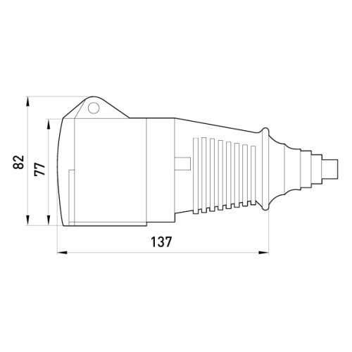Силовая розетка переносная 3Р+N, 400В, 32А, IP44, Tarel 2643-326