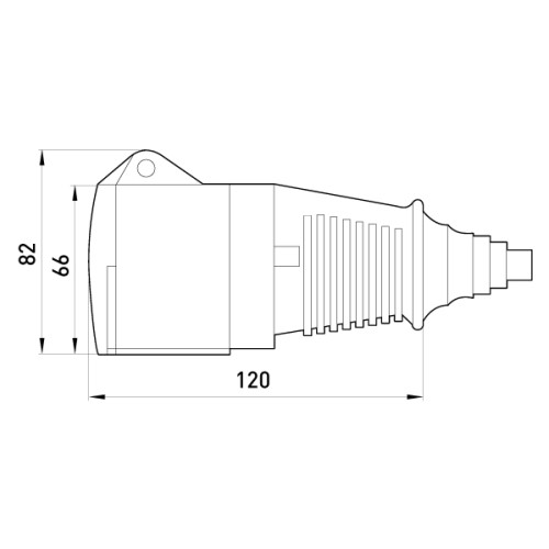 Силовая розетка переносная 3Р+N+PE, 250/400В, 16А, IP44, Tarel 2622-326