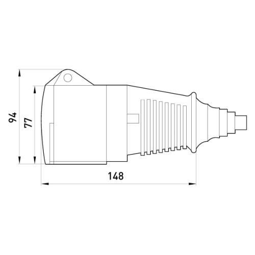 Силовая розетка переносная 3Р+N+PE, 250/400В, 32А, IP44, Tarel 2642-326