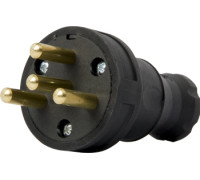 Силовая вилка переносная каучуковая 4п. 25А, e.plug.rubber.030.25 Enext
